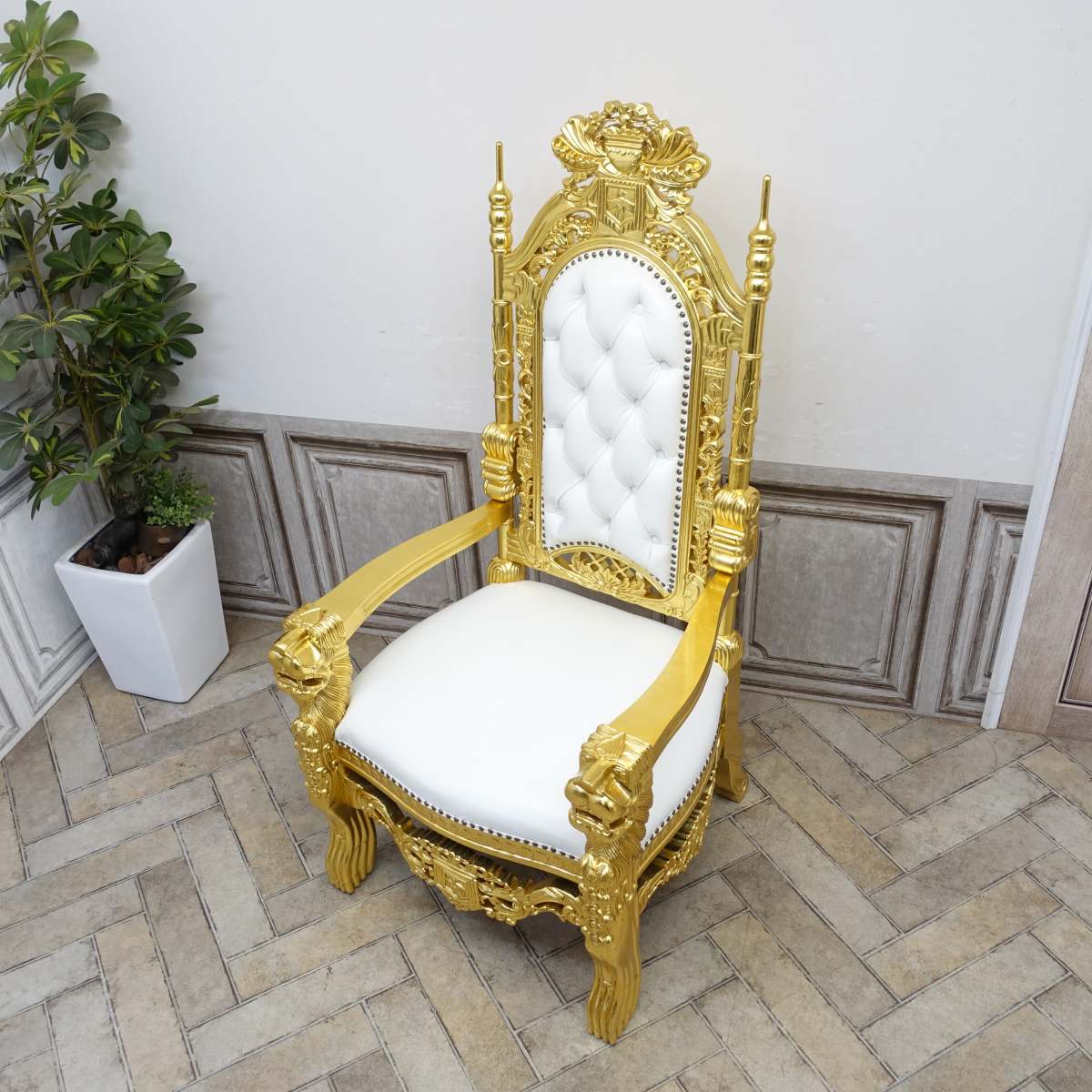 楽天市場】輸入家具 高級 ソファー キングチェア 玉座 王様椅子 ソファ