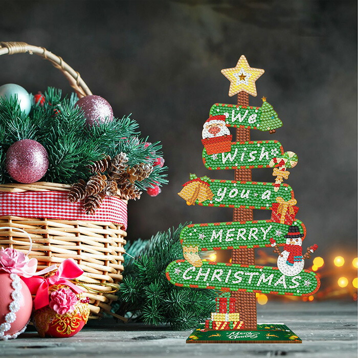 楽天市場】【動画あり】 クリスマスツリー 卓上 ダイヤモンドアート