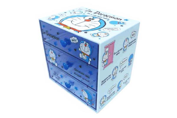 楽天市場】【ドラえもん】3段チェスト【どらえもん】【ドラエモン