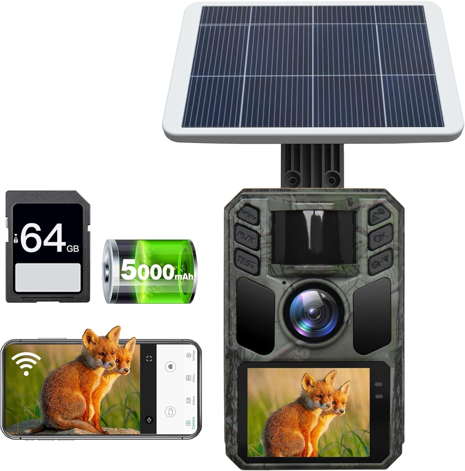 楽天市場】FKPCAM 【WIFI&ソーラー充電式】 トレイルカメラ ソーラー