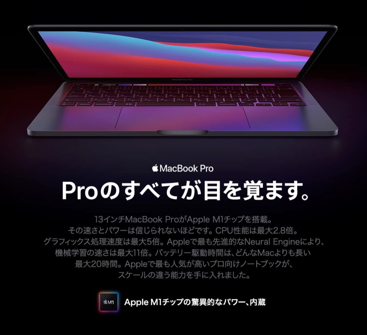 楽天市場】Apple MacBook Pro 13インチ M1 Chip / 8GB RAM / 512GB SSD