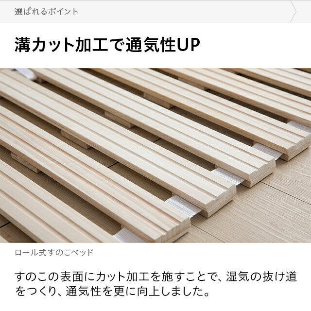 楽天市場】すのこマット ロール式 すのこベッド シングル 耐荷重180kg