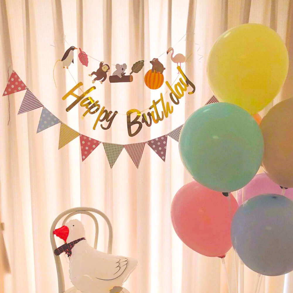 楽天市場】☆スーパーSALE限定10%引☆BIRTHDAYガーランド4色。誕生日