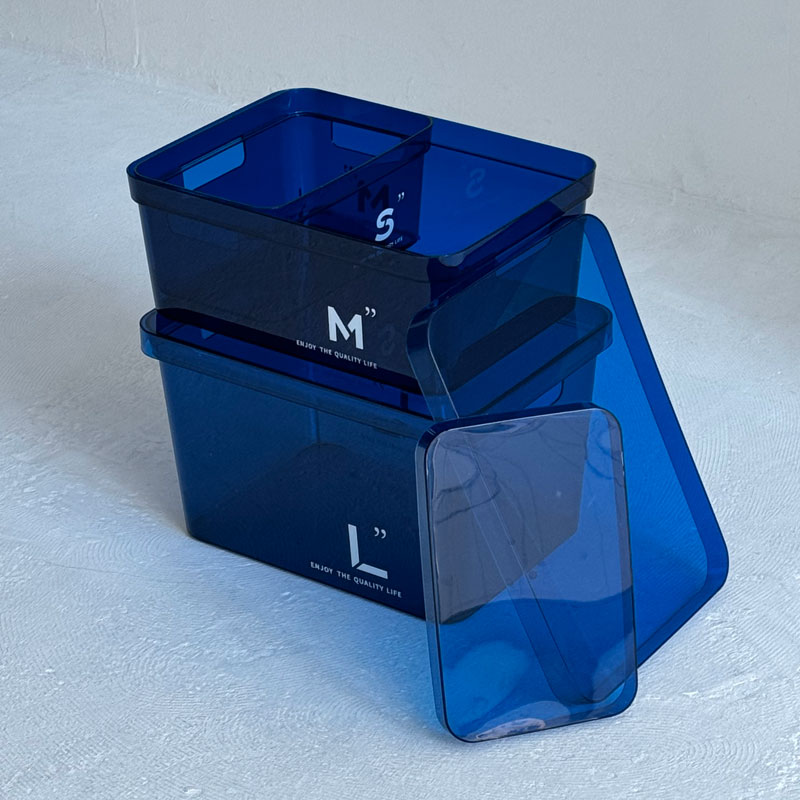 楽天市場】蓋付き カラー収納ボックス 3サイズセット【ART OF BLACK