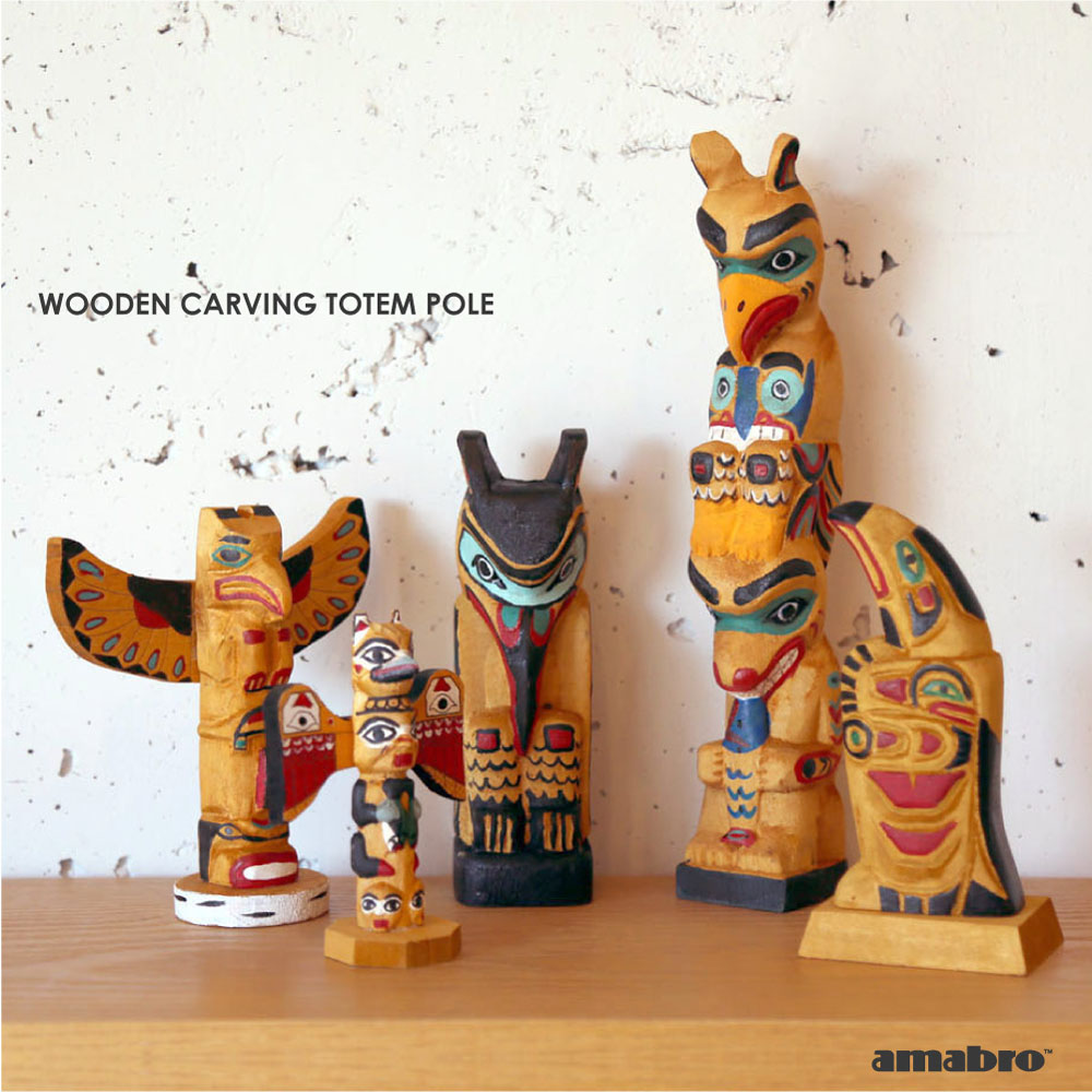 楽天市場】amabro WOODEN CARVING TOTEM POLE トーテムポール オブジェ