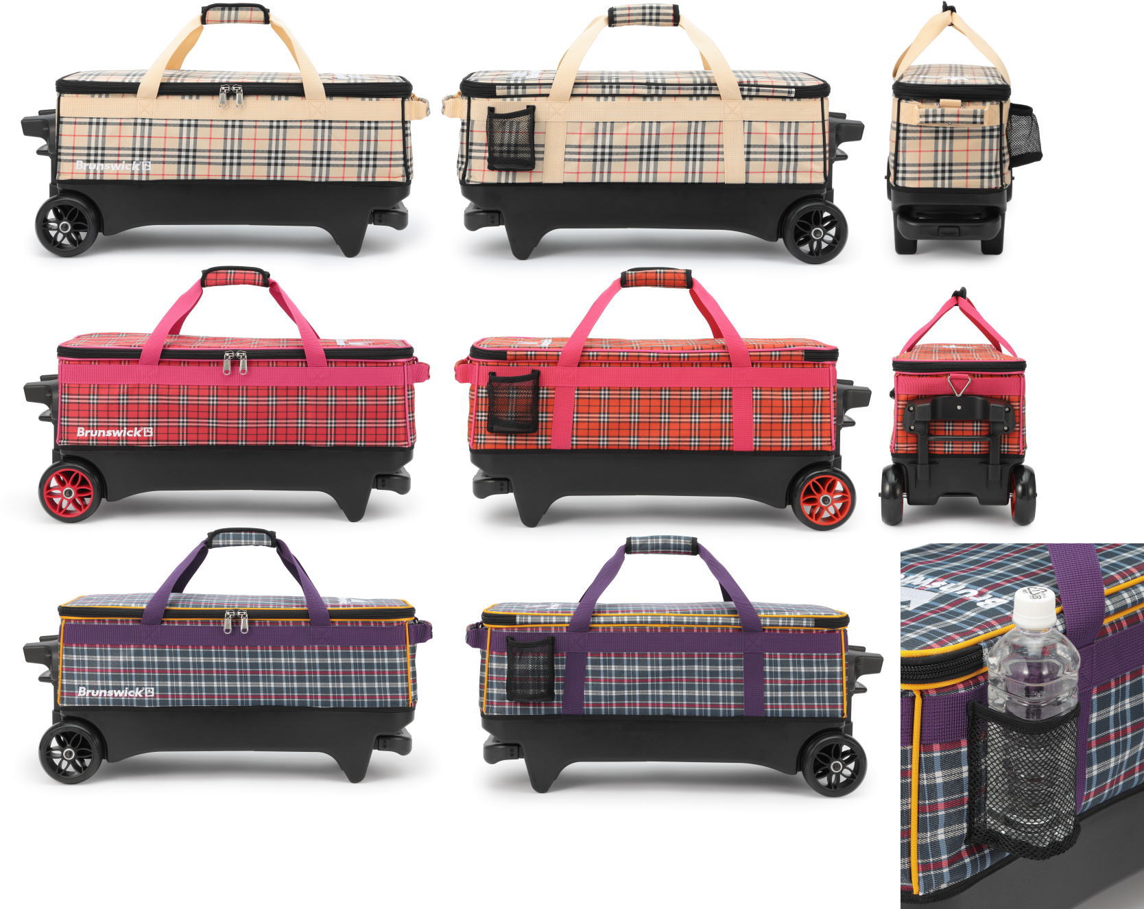 楽天市場】【Brunswick】 BD200 トリプルローラーバッグ（チェック柄