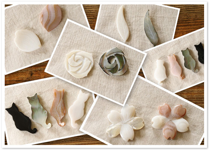 楽天市場】てふ 天然貝 シェル 白蝶貝・白貝 箸置/重ね桜 : 和食器と和