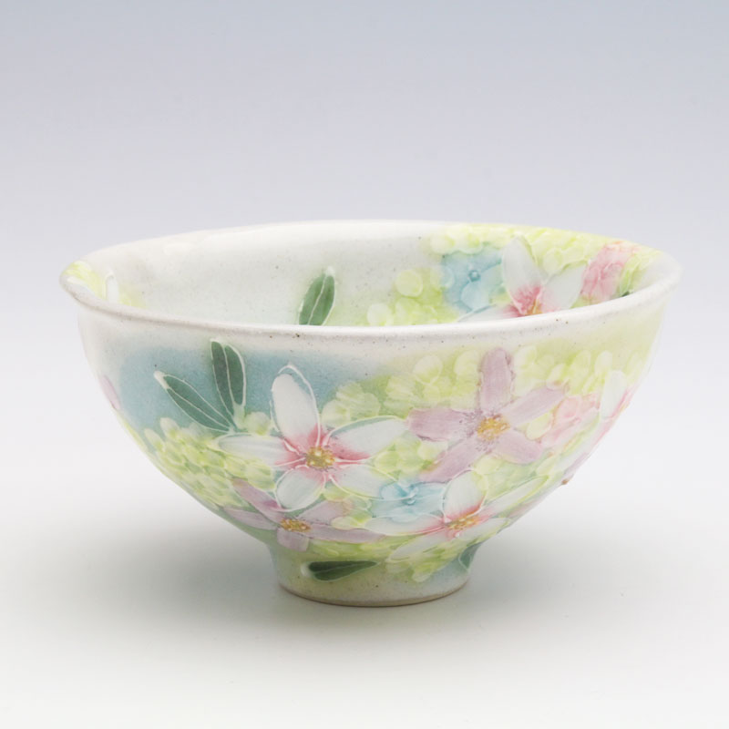 新品♥ゆずりは★花柄お茶碗2セット 楽天市場】飯碗 ゆずりは 工房 釉彩紅花 茶碗 単品 茶わん 花柄