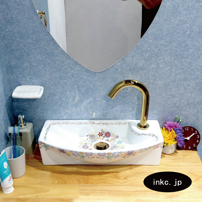 楽天市場】セカンド 洗面 ボタニカル 花柄 おしゃれ 水回り 置き型