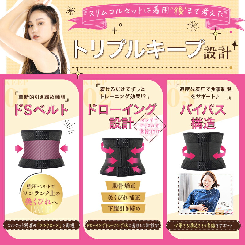 楽天市場】【3/6 20%OFF！】 コルセット 公式DOES-U ダズユー スリム