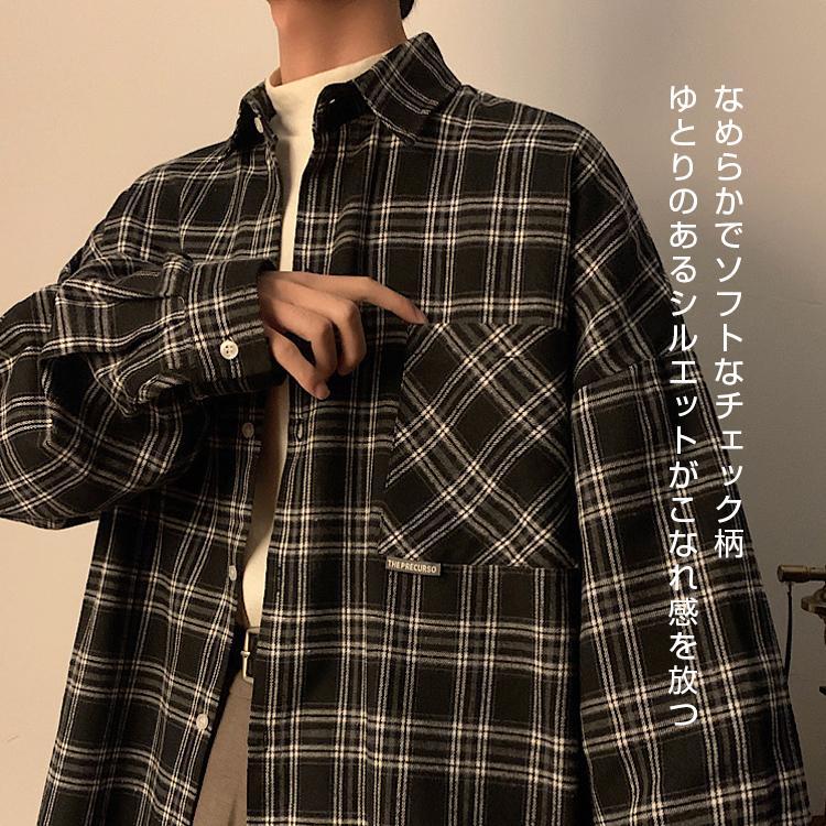 楽天市場】チェック柄 長袖シャツ オーバーシャツ メンズ レディース