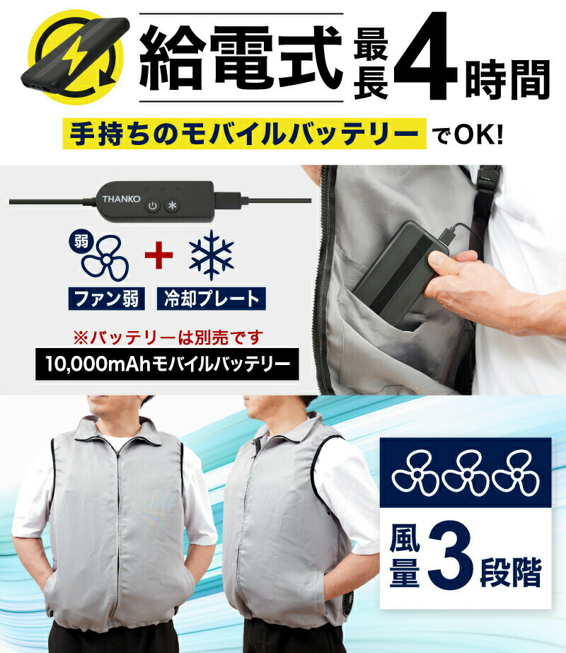 楽天市場】冷蔵服2 サンコー ペルチェ 冷却プレート ベスト 圧倒的に