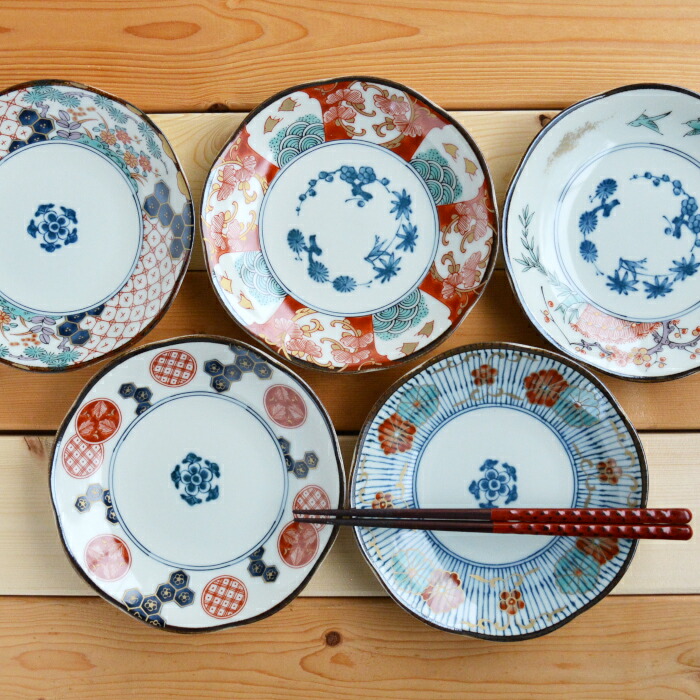 楽天市場】美濃焼 染錦古伊万里 中皿 16cm取皿 ケーキ皿 フルーツ皿 十