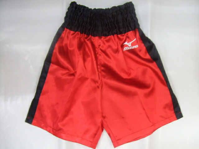 楽天市場】【一部サイズ即納】サテン ミズノボクシングパンツ（赤x黒