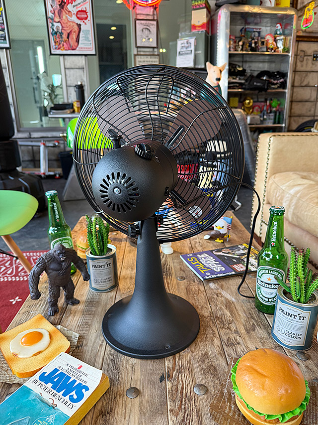 楽天市場】扇風機 ハモサ レトロファン テーブル （ブラック） HERMOSA