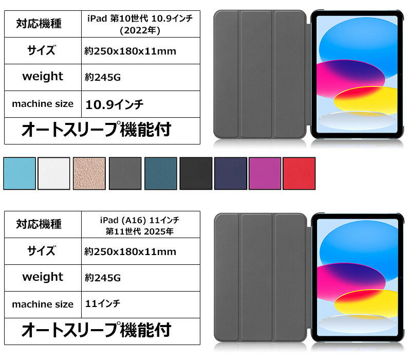 楽天市場】iPad A16 第11世代 11インチ 2025 タブレット ケース
