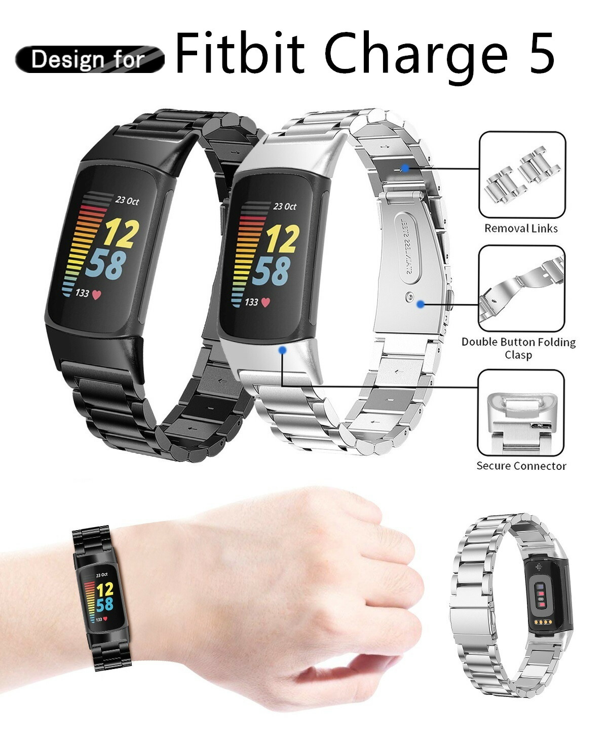 楽天市場】【調整工具付き】Fitbit Charge5 Charge3 Charge4 バンド