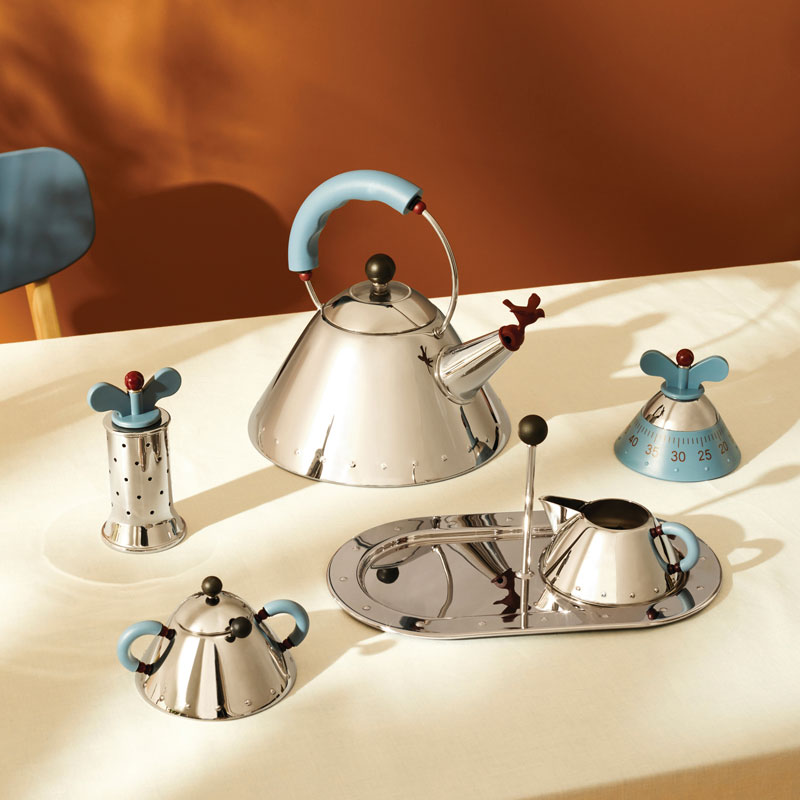 楽天市場】アレッシィ バードケトル 2L 9093 ライトブルー ブラック