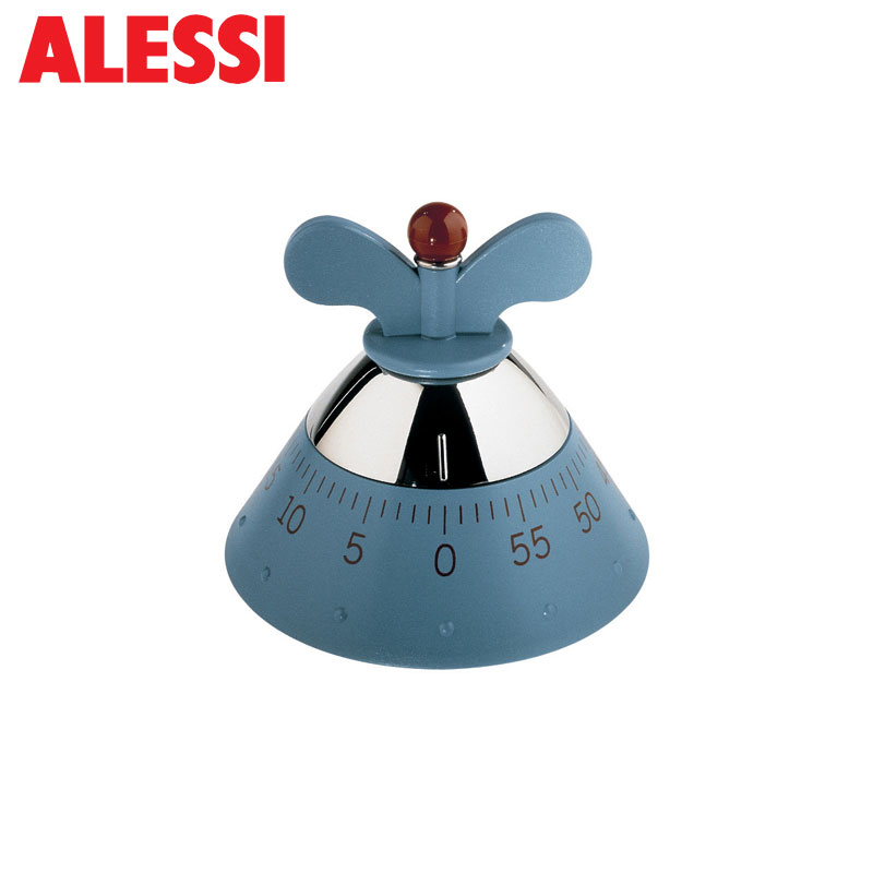 楽天市場】アレッシィ キッチンタイマー ライトブルー ブラック