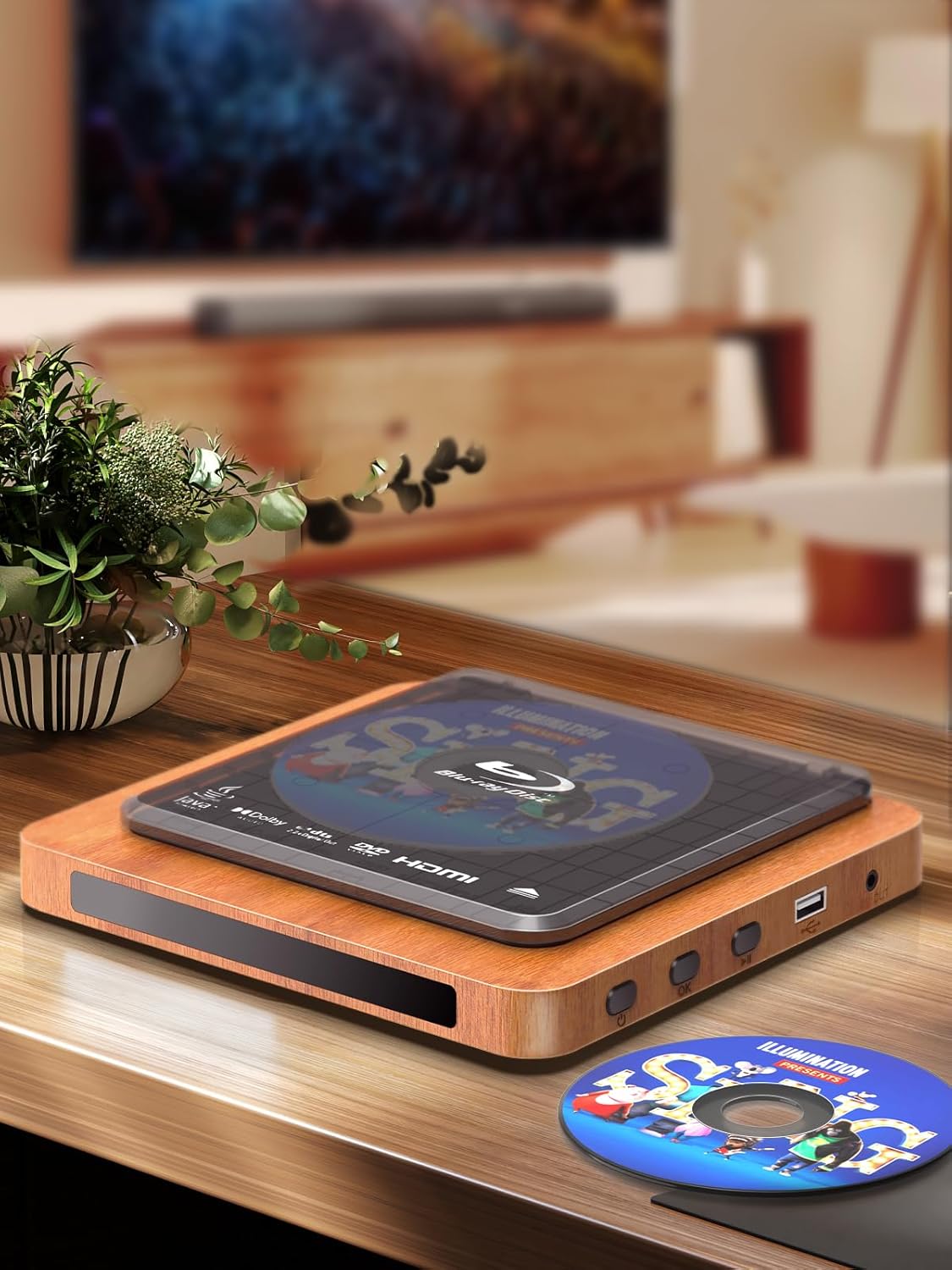 楽天市場】ポータブルブルーレイプレーヤー ブラック/木目調 Blu-ray