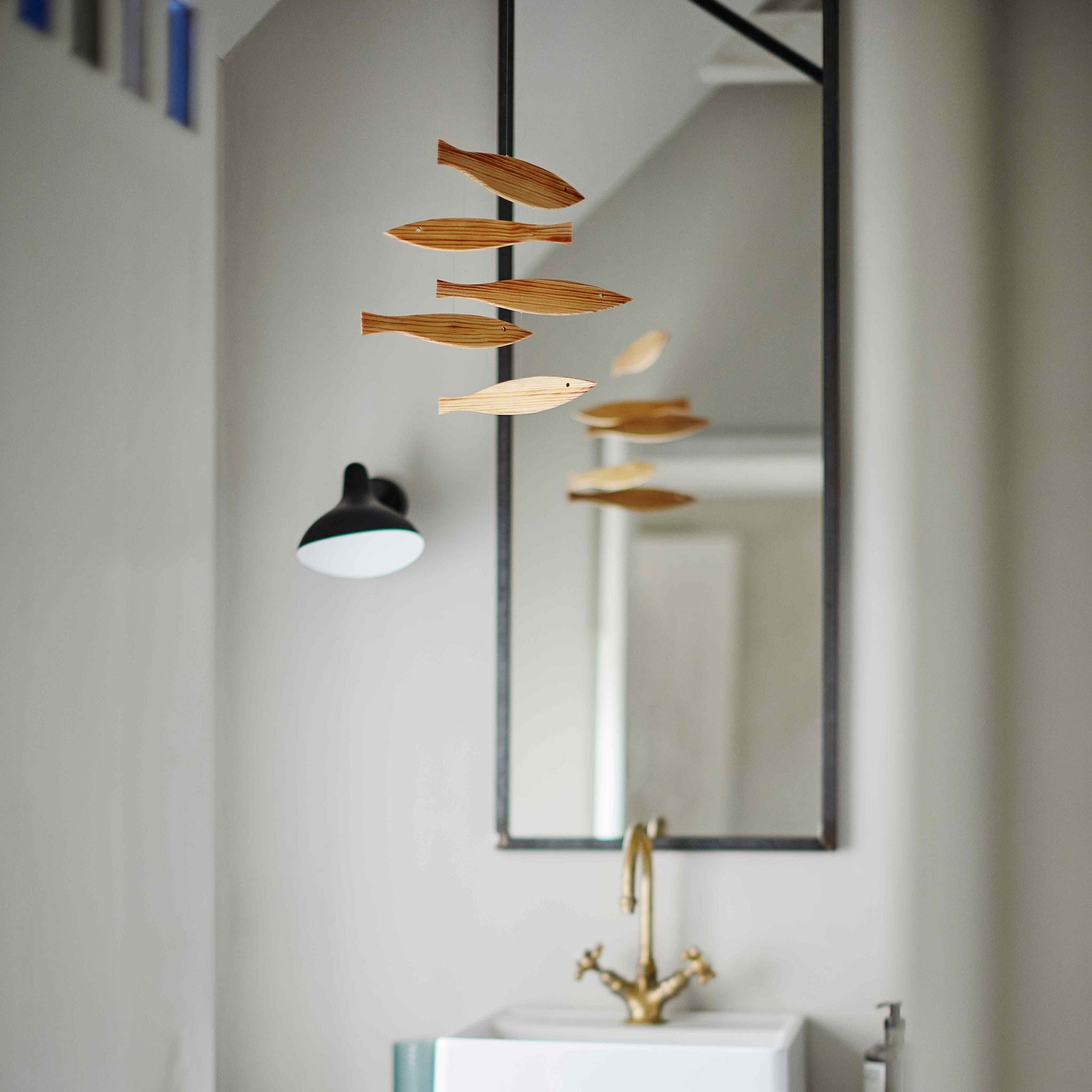 楽天市場】北欧 フレンステッドモビール Floating Fish 木製 魚 天然