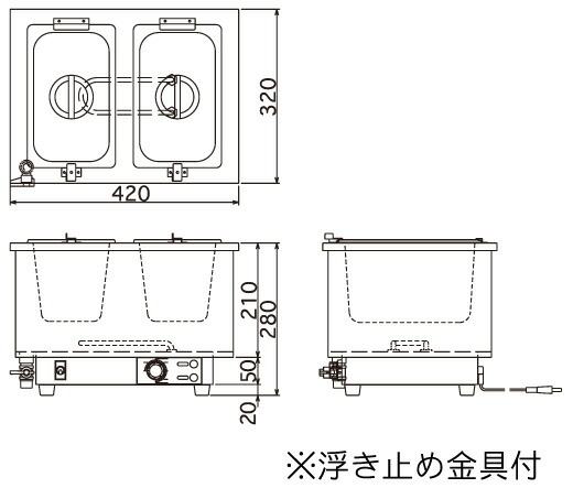 楽天市場】ES-3W エイシン フードウォーマー スープウォーマー : 厨房