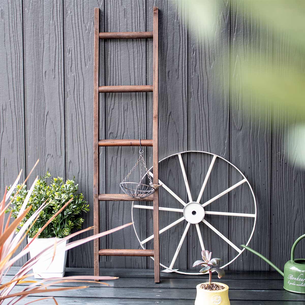 楽天市場】オーナメント ウッド・ラダー （ ガーデニング雑貨 はしご