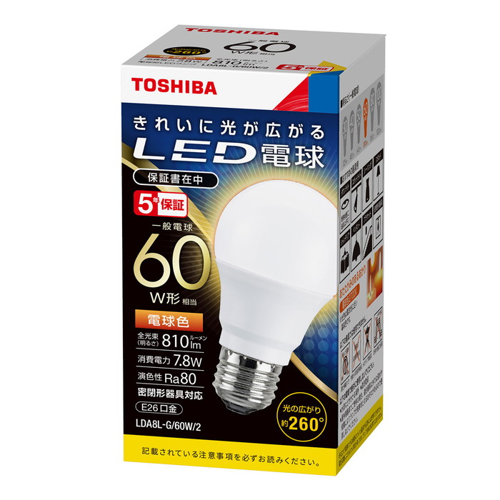 楽天市場】あす楽TOSHIBA(東芝ライテック)LED電球(口金E26)【一般電球