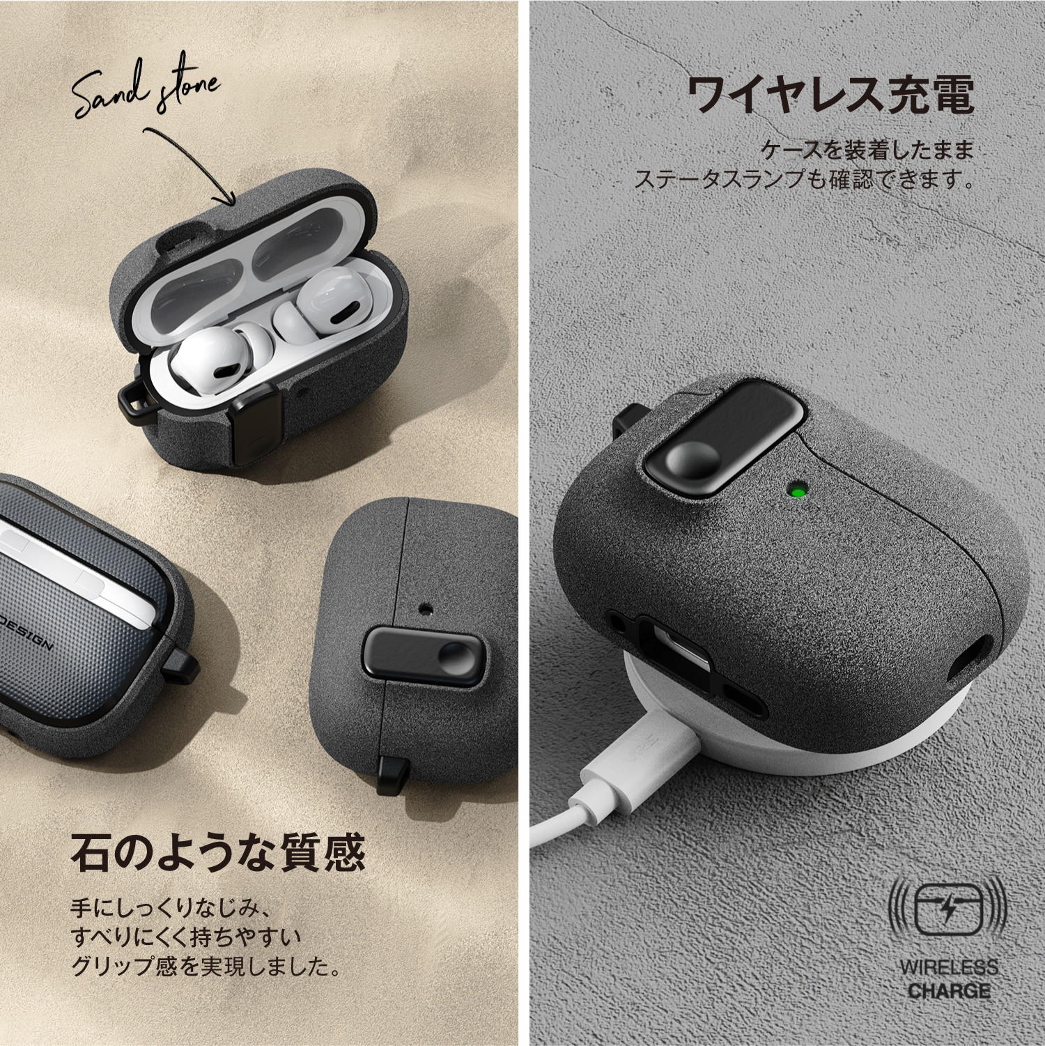 楽天市場】AirPods Pro3 ケース 耐衝撃 落下防止 カラビナ 付 おしゃれ