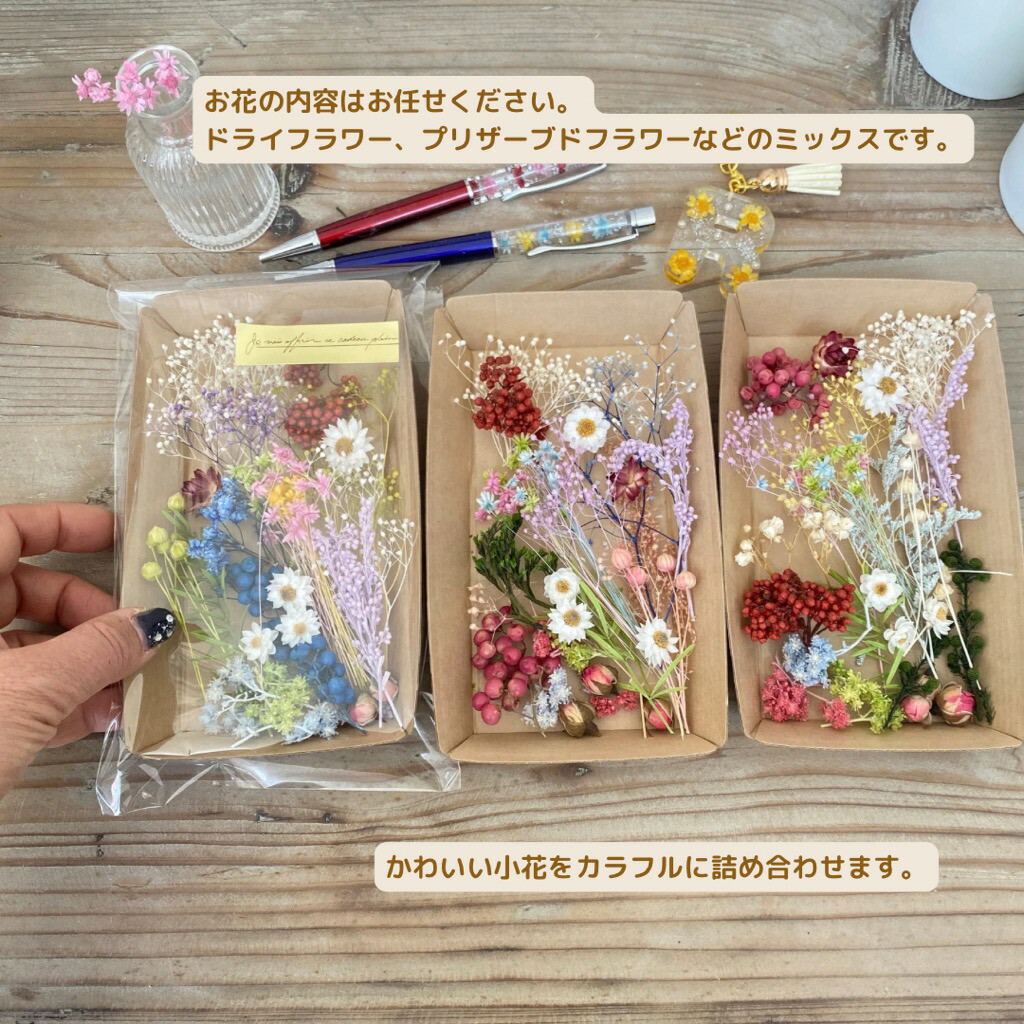 楽天市場】ドライフラワー 花材 かすみ草 花材セット ハーバリウム