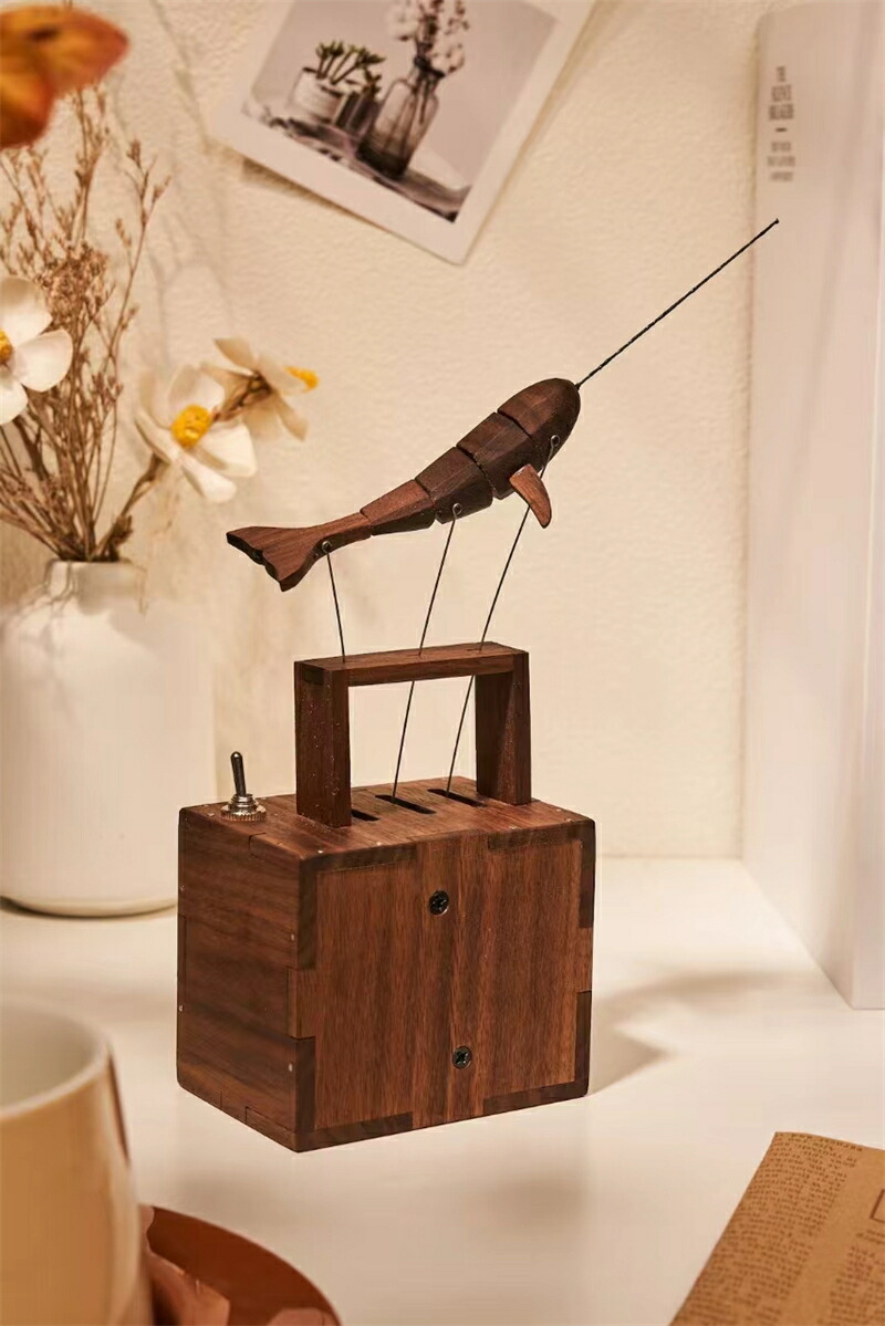 楽天市場】機械式オルゴール クラゲ クジラ 木製クラゲ 装飾 ユニーク