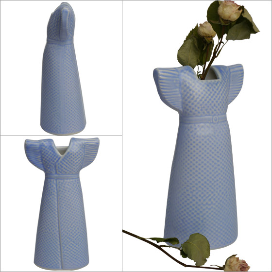 楽天市場】【クーポン4種あり】リサラーソン 花瓶 ドレス ライトブルー