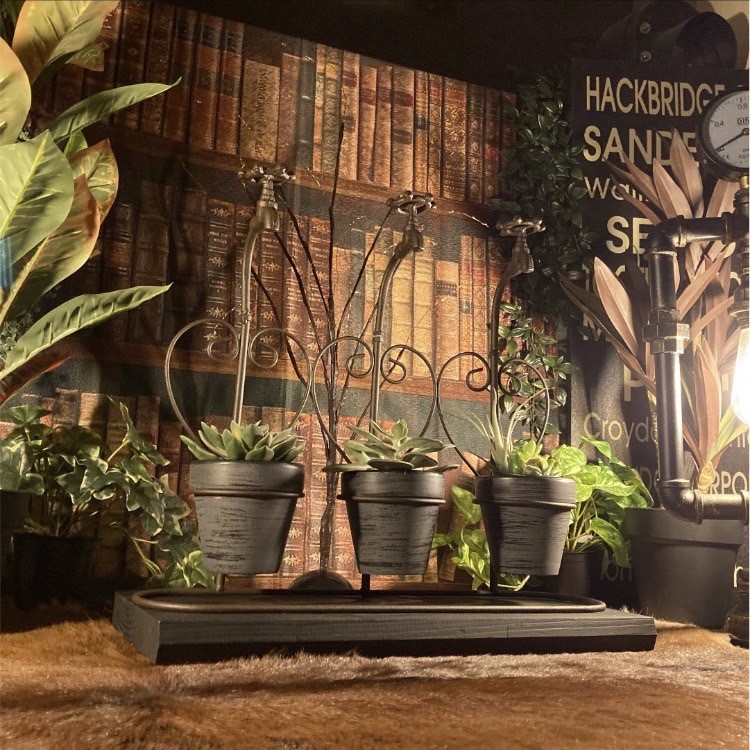 楽天市場】｢INDUSTRIAL GARDEN｣陶器製 高級アイアン3連プランター