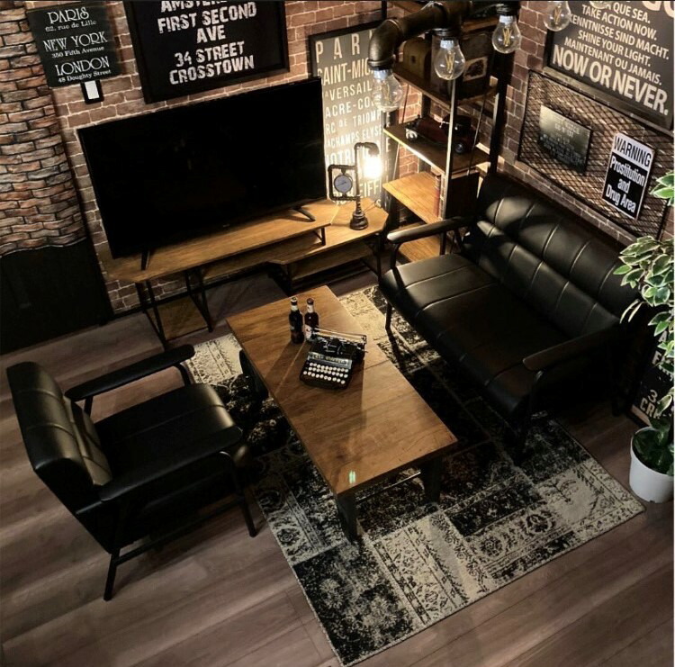 楽天市場】大特価 送料込!! 男前インテリア&インダストリアルソファ2点