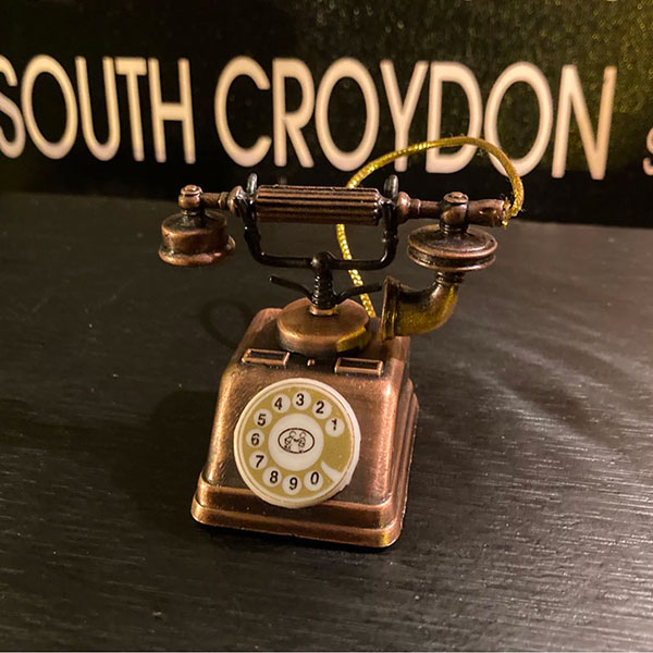 楽天市場】｢ANTIQUE DESK OBJECT｣黒電話ペン立て＆シャープナー