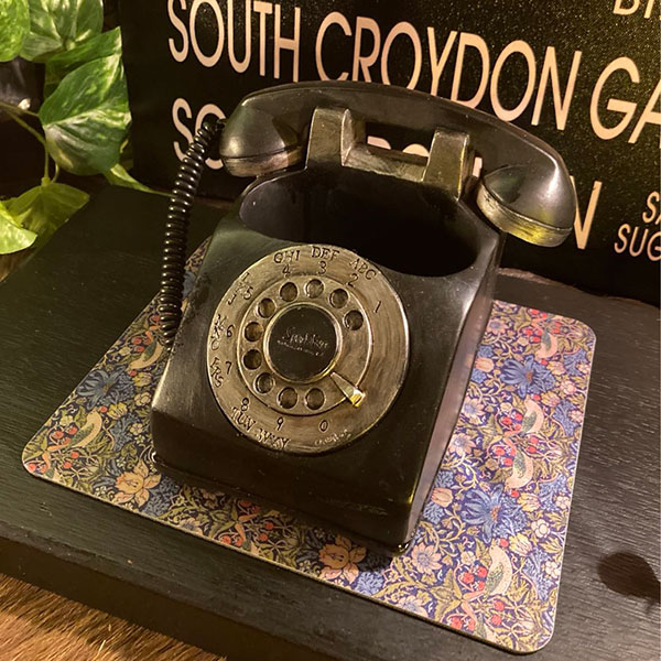 楽天市場】｢ANTIQUE DESK OBJECT｣黒電話ペン立て＆シャープナー