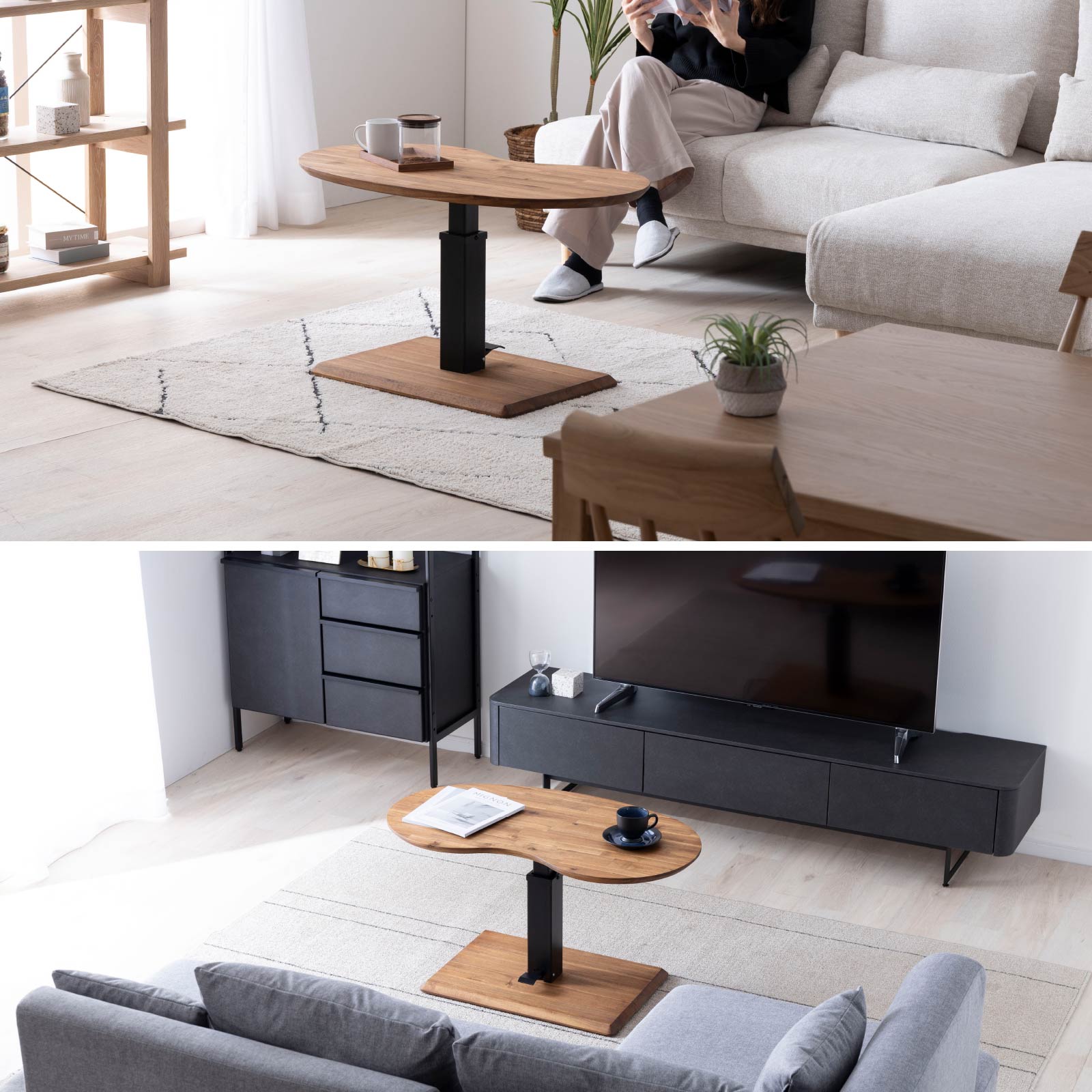 楽天市場】【P15倍 4h限定&5%OFF】 昇降式 ローテーブル 幅90cm ペダル