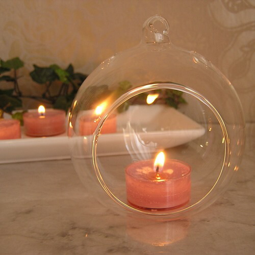 楽天市場】キャンドルホルダーハンギンググラスボール 吊るして使用