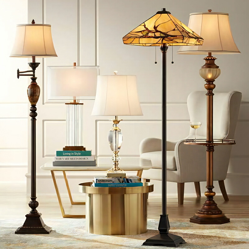 楽天市場】【送料無料】おしゃれなアンティークフロアランプ