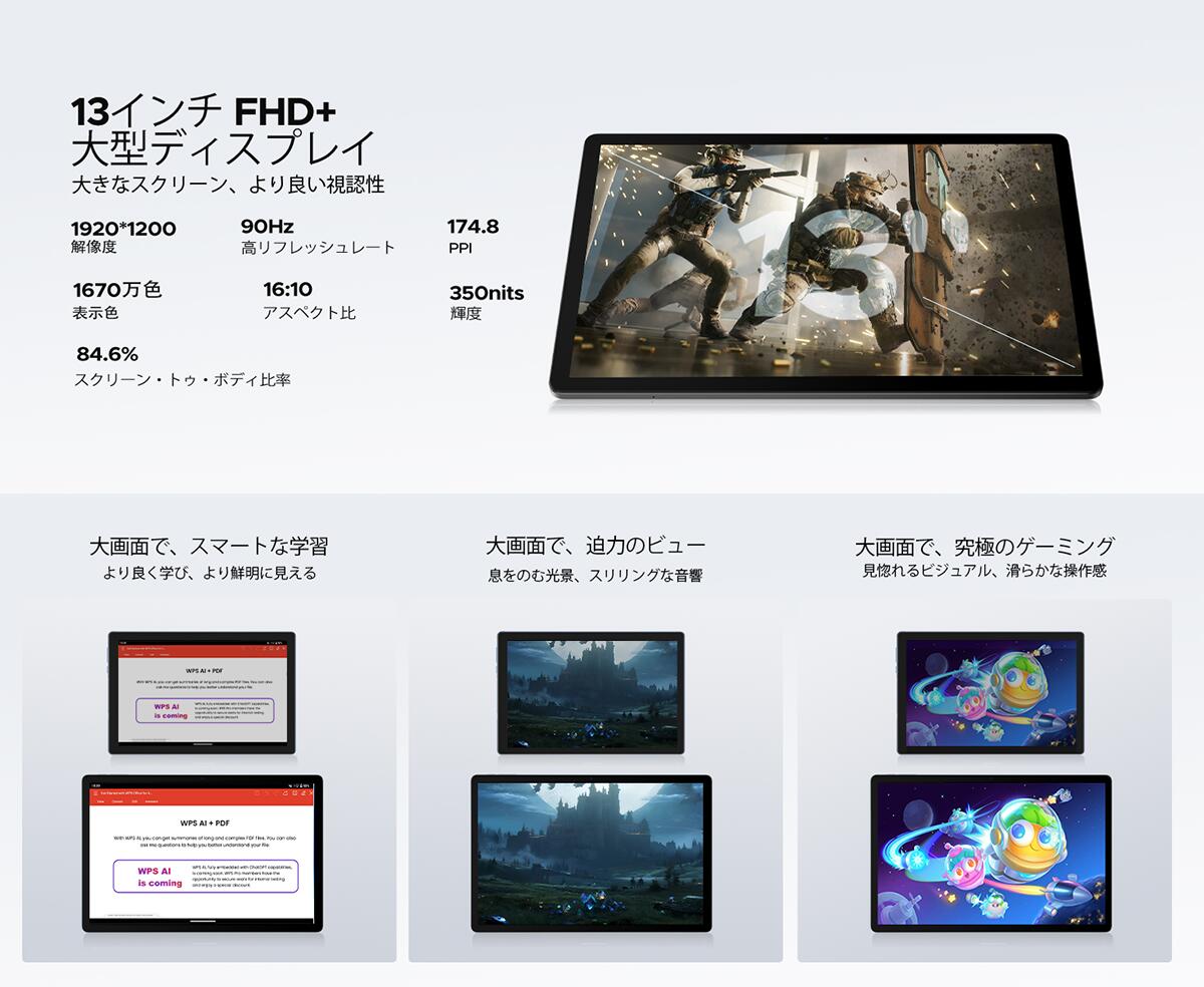 楽天市場】SS限定10000円OFF/GeminiAI Android16タブレット DOOGEE U13