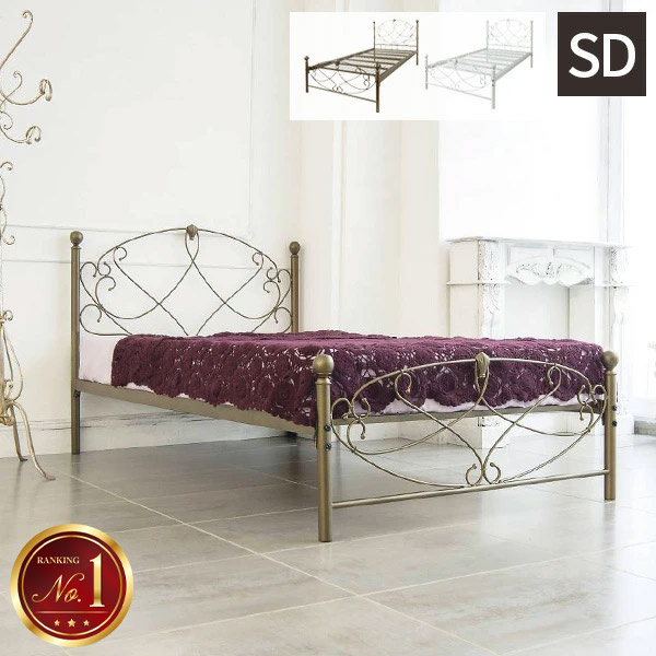 楽天市場】【レビュー特典付き】セミダブルベッド ホワイト ベッド