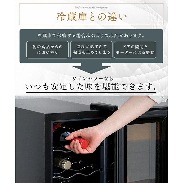楽天市場】ワインセラー 小型 アイリスオーヤマ 8本 ペルチェ式 25L