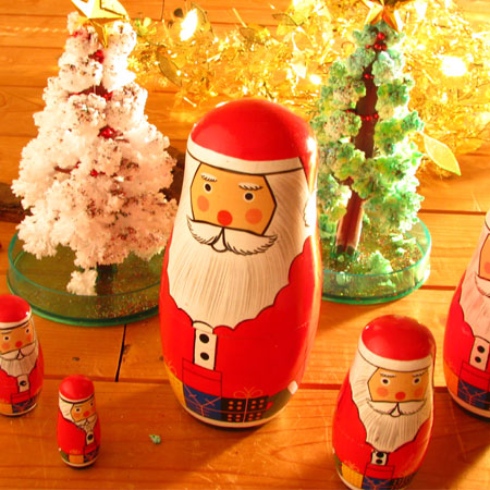 楽天市場】サンタクリョーシカ LOVE クリスマス マトリョーシカ