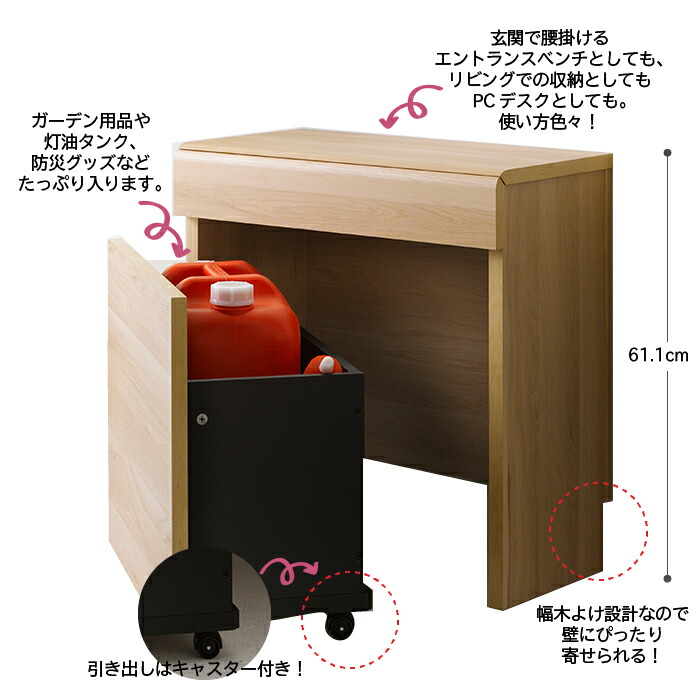 楽天市場】ベンチ型収納ボックス ベンチボックス 6060 高さ61.1cm
