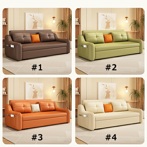 楽天市場】ソファベッド 合成革 幅128cm 二人掛け 伸縮 多機能