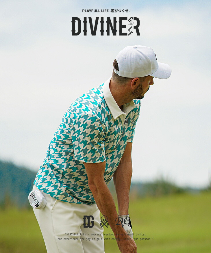 楽天市場】【DIVINER GOLF】 ゴルフウェア メンズ ポロシャツ 半袖