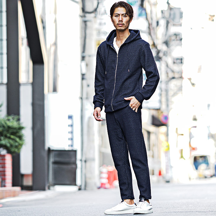 RLX】セットアップ ジップパーカー パンツ ネイビー系 上M下Sサイズ