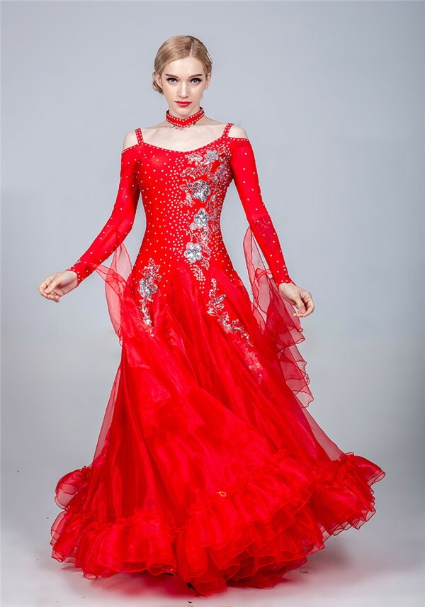 楽天市場】8カラー サイズ指定可 新作 社交ダンス モダンドレス ダンス