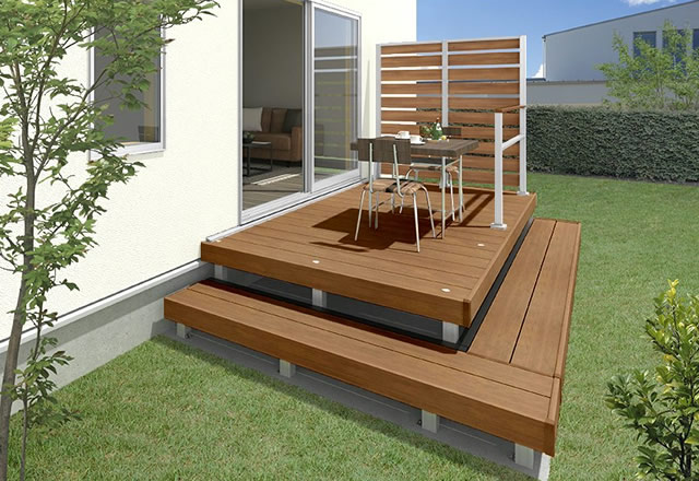 楽天市場】ウッドデッキ 人工木 ヴィラウッド スタンダードタイプ