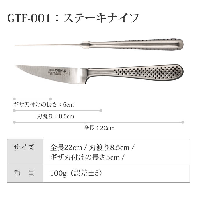 楽天市場】GLOBAL グローバル ステーキナイフ&フォーク2組セット GTJ